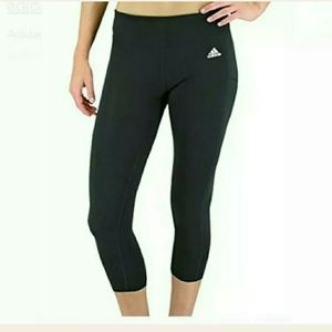 Adidas Climalite Crop Black Leggings | sz M